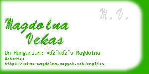 magdolna vekas business card